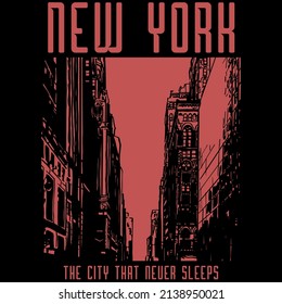 new york sketch with slogan Vector design for t-shirt graphics, banner, fashion prints, slogan tees, stickers, flyer, posters and other creative uses	