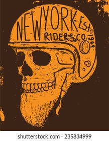 new york skull tee graphic