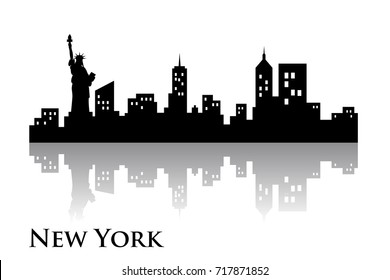 new york skyline city logo vector