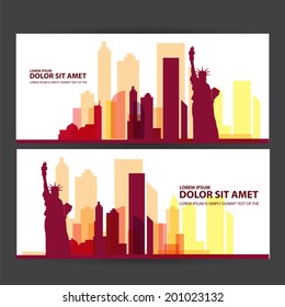 New York skyline city vector