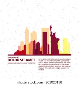 New York skyline city vector