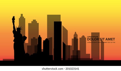 New York skyline city vector