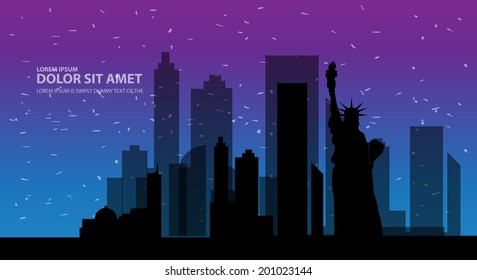 New York skyline city vector