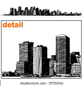 new york skyline illustration