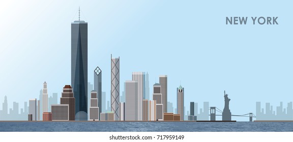 New York skyline illustration 