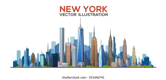  New York skyline. Modern look