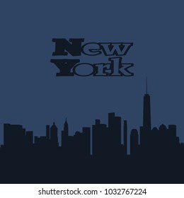 New York skyline silhouette