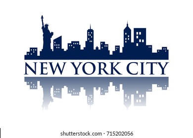 New York Skyline Silhouette City Logo