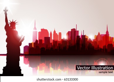 New york Skyline. Vector
