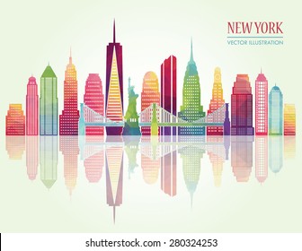 New York skyline. Vector illustration
