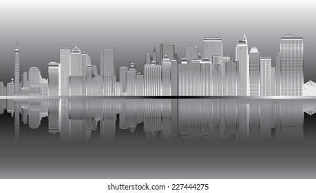 New York Skyline._ Vector 