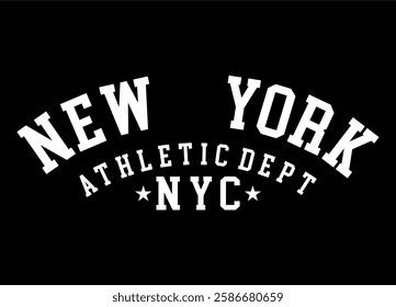 new york slogan athletic college vector graphic design