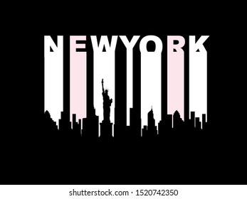 New York Slogan Illustration Design Vector Stock Vector (Royalty Free ...