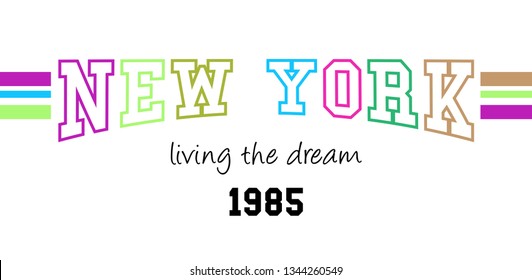 NEW YORK SLOGAN, t-shirt vector design