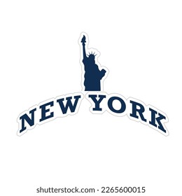 New York slogan typography for t-shirt. Varsity slogan print t shirt, street wear apparel. Vintage graphics. Vector illustration.