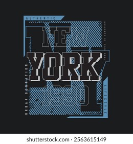 New york slogan urban denim graphic element design typography t shirt vector for ready print