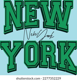 New york slogan for Vector design template for poster, card, tag, invitation, placard, brochure, flyer, web and other users. For t-shirt or other uses pattern and T-shirt graphics. 