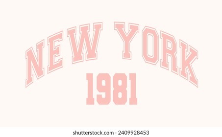 New Yorker Slogan, Vektorgrafik für T-Shirt und andere Verwendungszwecke