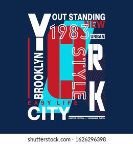 New York slogan vector typography for print t shirt