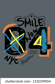 new york smile,t-shirt design