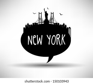 New York Speech Bubble