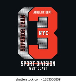 New York Sport Division,for t-shirt print poster vector illustration