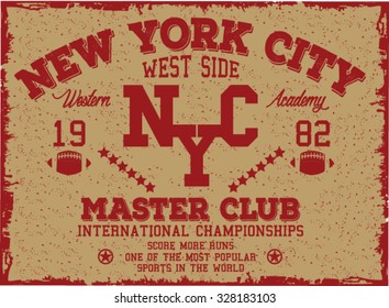 new york sport t-shirt graphic