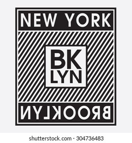 New York sport typography, t-shirt graphics, vectors