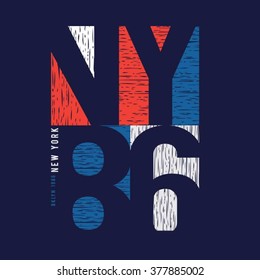 New-York-Sporttypografie, T-Shirt-Grafiken, Vektorgrafiken