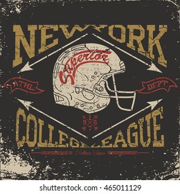 New York  Sport wear typography emblem, american football,vintage,  college ,superior, sports graphics for t-shirt