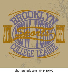 New York Sport wear, sport typography emblem, t-shirt stamp graphics, athletic apparel design