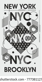 New York Star Soul graphic design vector art