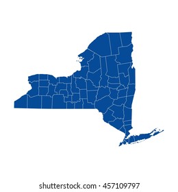 New York state - county map