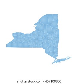 New York state - county map