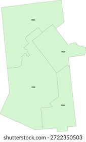 Nuevo Polígono del Tracto del Vector del Condado de Hamilton del Estado de York basado en los datos del censo de Tiger 2020