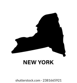 Silhouette-Symbol in der New York-Staatskarte