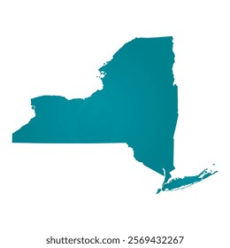 New York State map template isolated on white background. Vector design.
