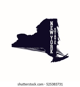 New York State map. Vector illustration