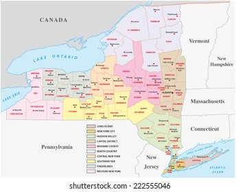 new york state regions map 