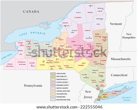 New York State Political Map - Map