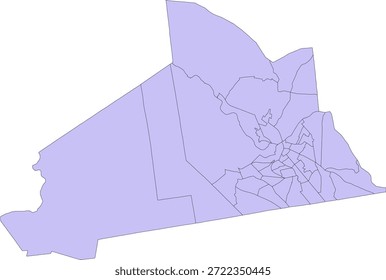 Nuevo polígono del tracto censal del Vector del condado de Schenectady del estado de York basado en los datos del censo de Tiger 2020