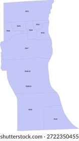 New York State Seneca County vector Census Tract polygon based on Tiger 2020 Census Data