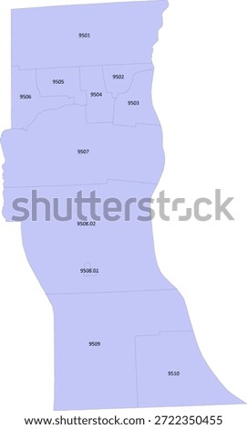 New York State Seneca County vector Census Tract polygon based on Tiger 2020 Census Data