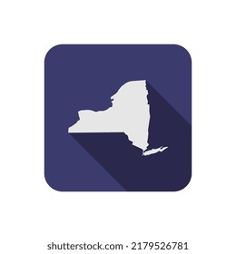 New York state square map with long shadow