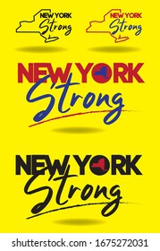 New York State Strong logo design, Vector EPS