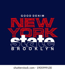  new york STATE, typography graphic design, for t-shirt prints, vector illustration
