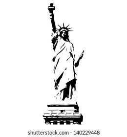 New York Statue of liberty vector isolated template design