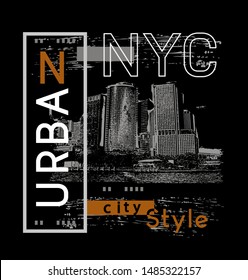 New York street america typography, t-shirt graphics, vectors