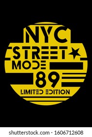 new york street mode,t-shirt design fashion vector