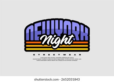 new york streetwear apparel fashion vector for printing